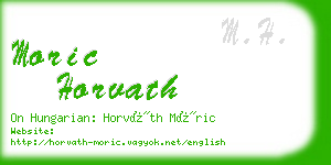 moric horvath business card